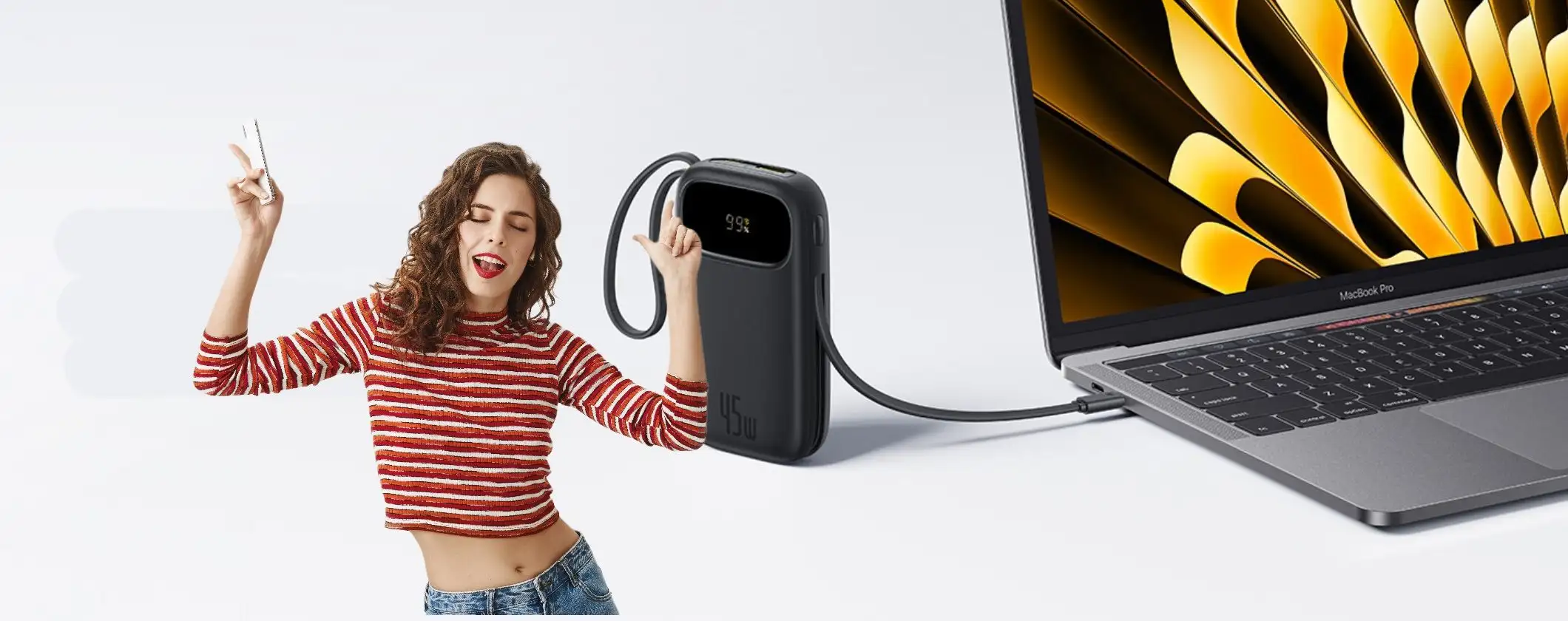 Powerbank 45W Baseus 20000 mAh con cavi integrati a prezzo matto: pochi pezzi su Amazon Powerbank 45W Baseus 20000 mAh con cavi integrati a prezzo matto: pochi pezzi su Amazon