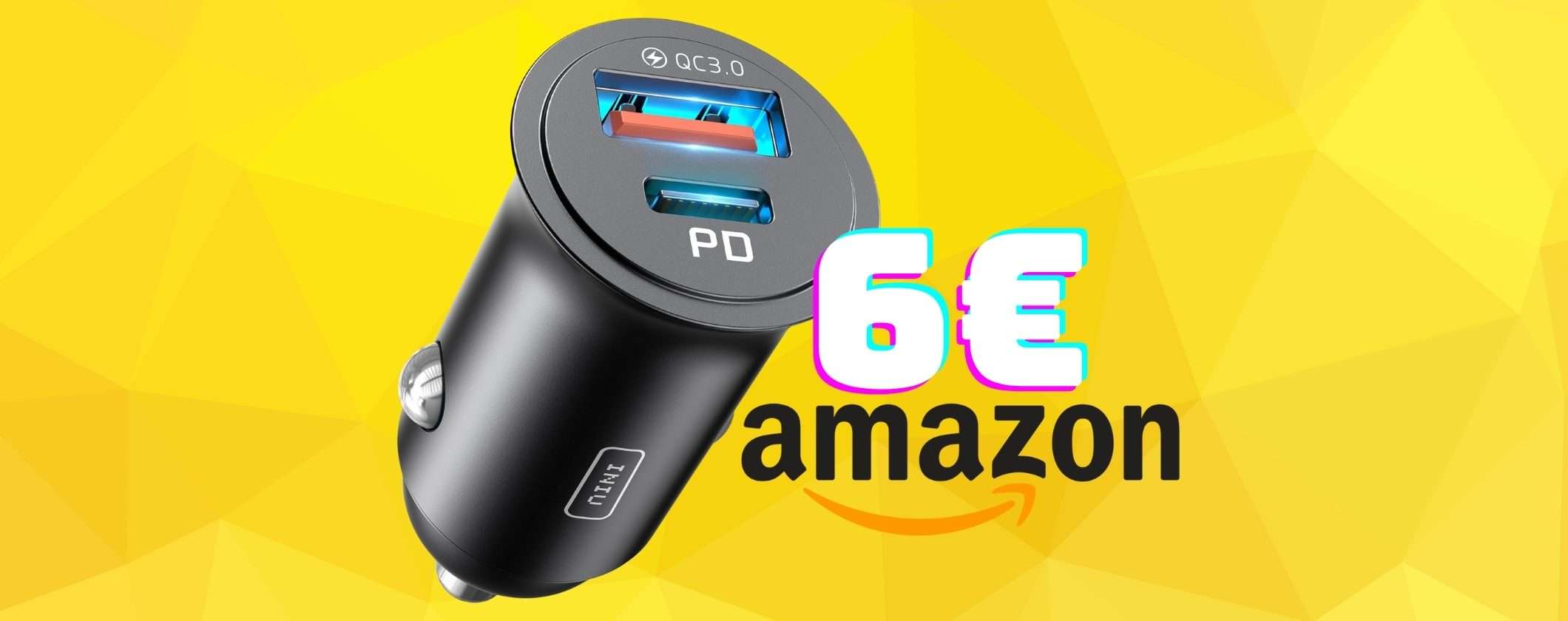Ricarica smartphone e tablet mentre guidi con questo gadget a soli 6€