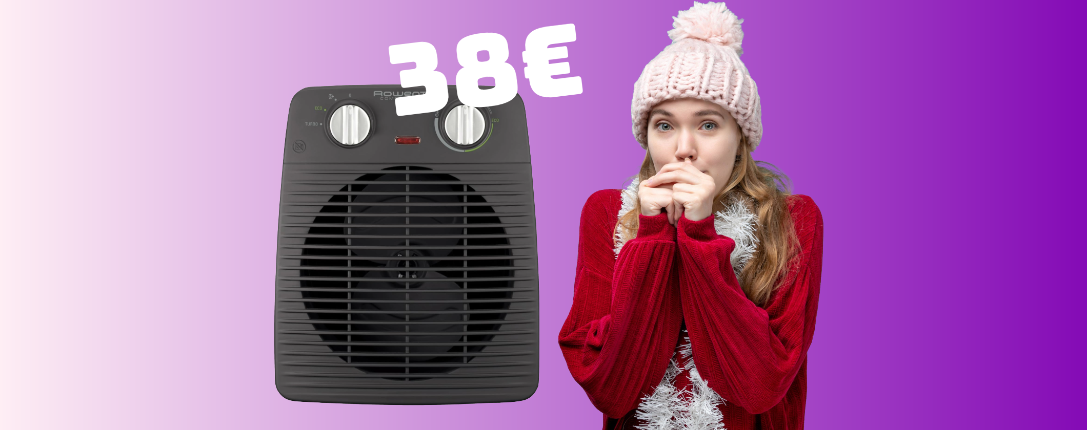 Rowenta Compact Power: stufetta con basso consumo e calore immediato (38€) Rowenta Compact Power: stufetta con basso consumo e calore immediato (38€)