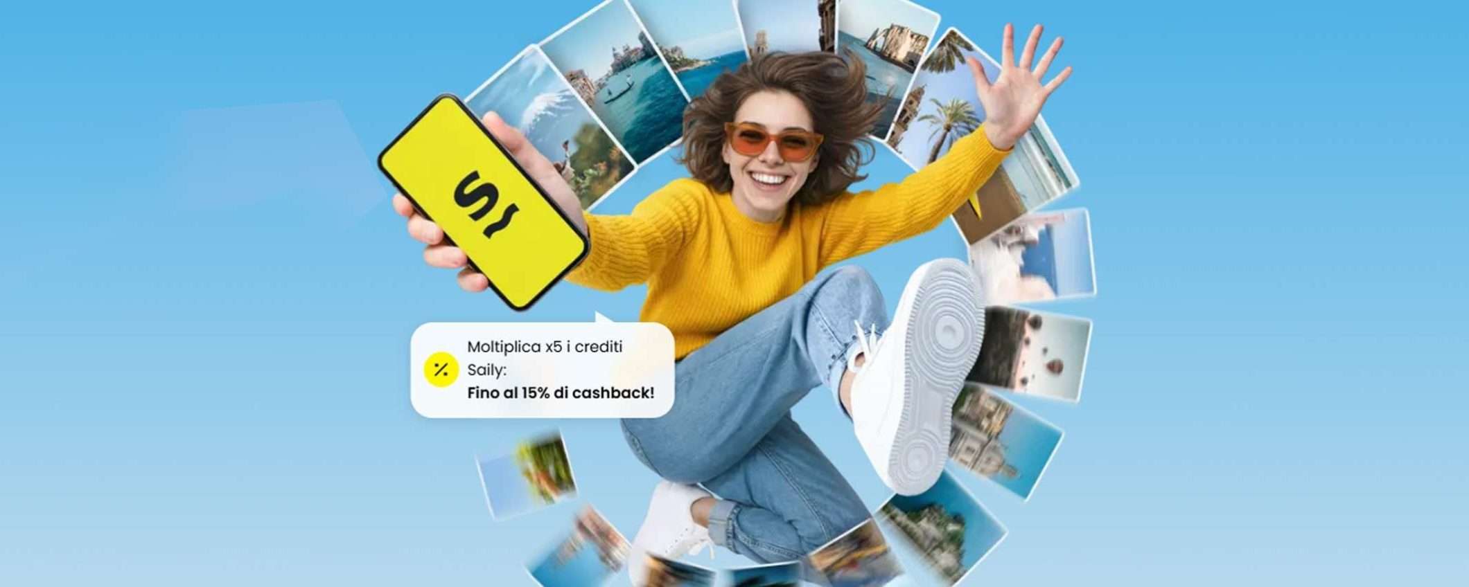 Viaggi all'estero in programma? Con Saily hai internet ovunque e oggi il 15% di cashback Viaggi all'estero in programma? Con Saily hai internet ovunque e oggi il 15% di cashback