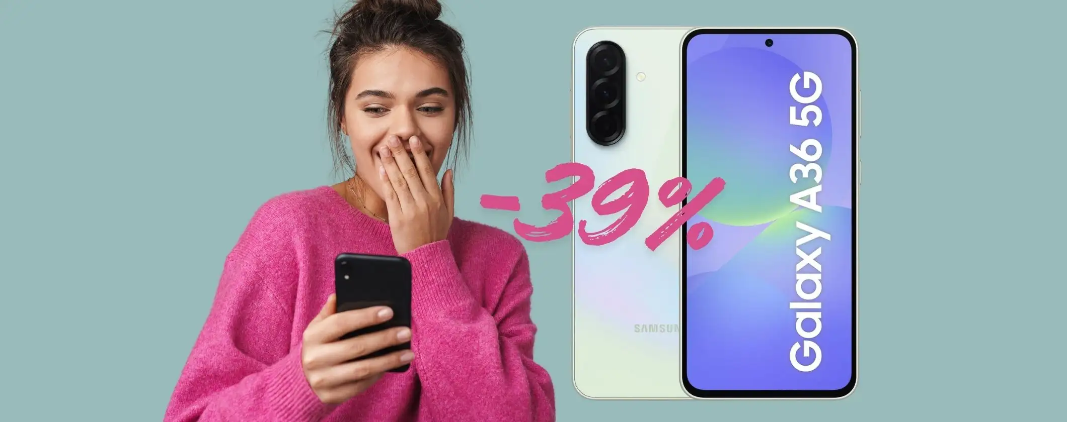 Samsung Galaxy A36 5G da 256GB è il mid range da acquistare oggi (-39%) Samsung Galaxy A36 5G da 256GB è il mid range da acquistare oggi (-39%)