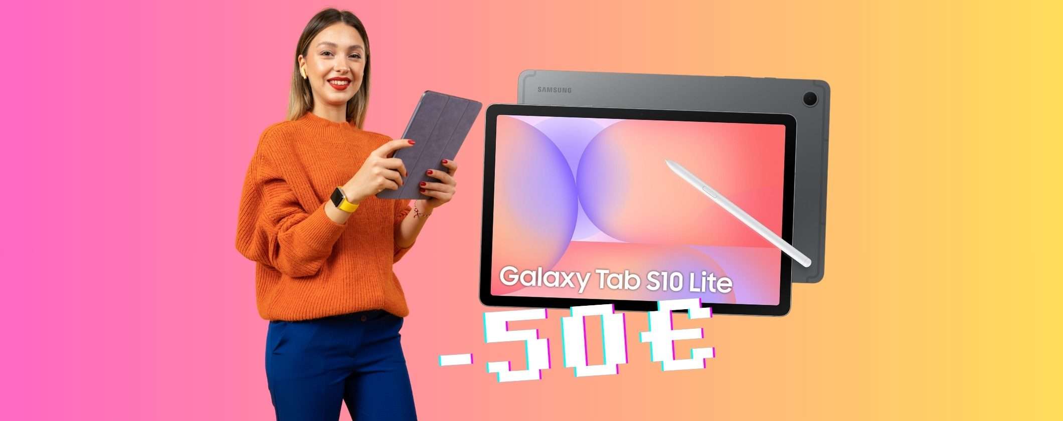 Samsung Galaxy Tab S10 Lite con S Pen in sconto di 50€ su Amazon Samsung Galaxy Tab S10 Lite con S Pen in sconto di 50€ su Amazon