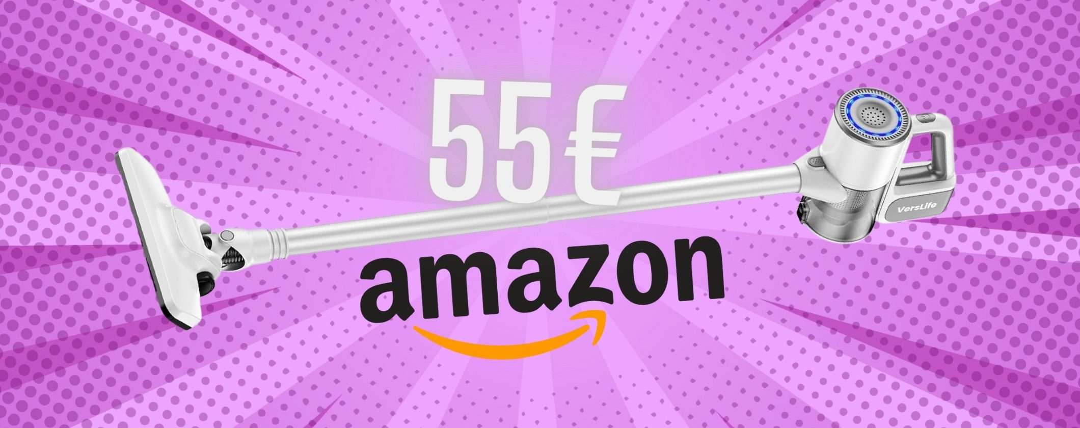 Scopa elettrica da 30Kpa e filtro HEPA con appena 55€: follia Amazon Scopa elettrica da 30Kpa e filtro HEPA con appena 55€: follia Amazon