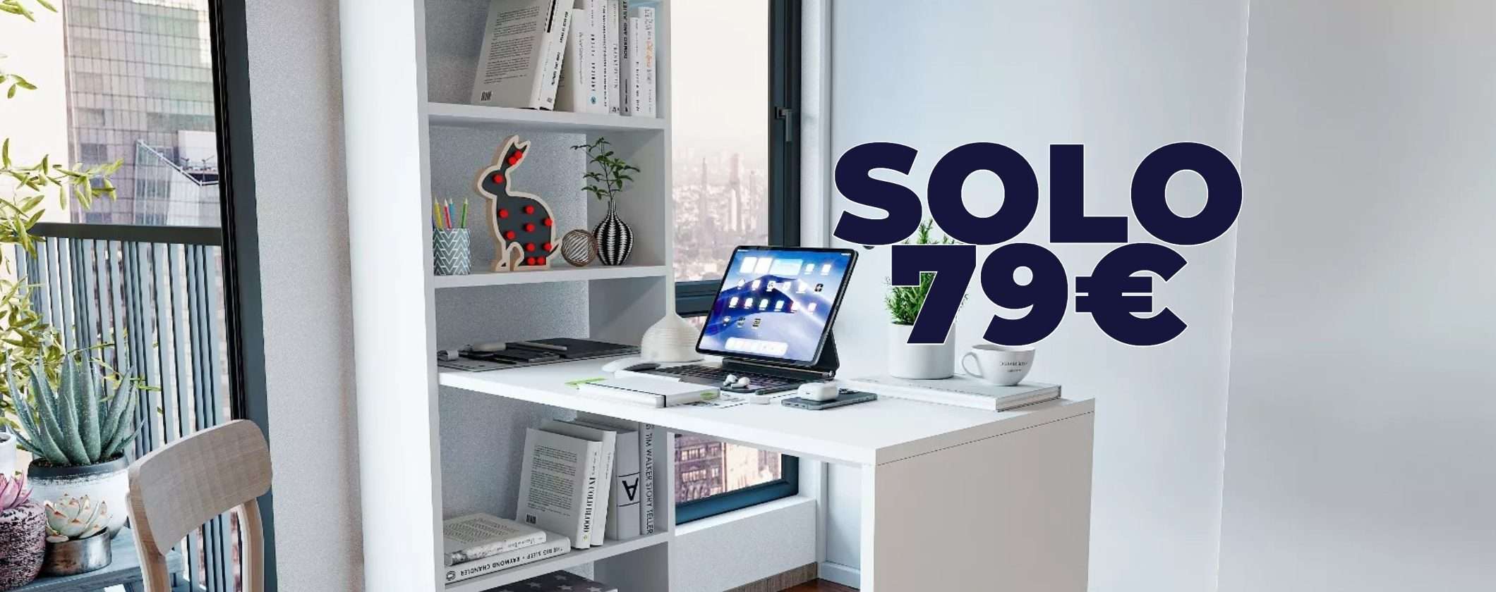 Scrivania con libreria salva spazio a soli 79€ su eBay