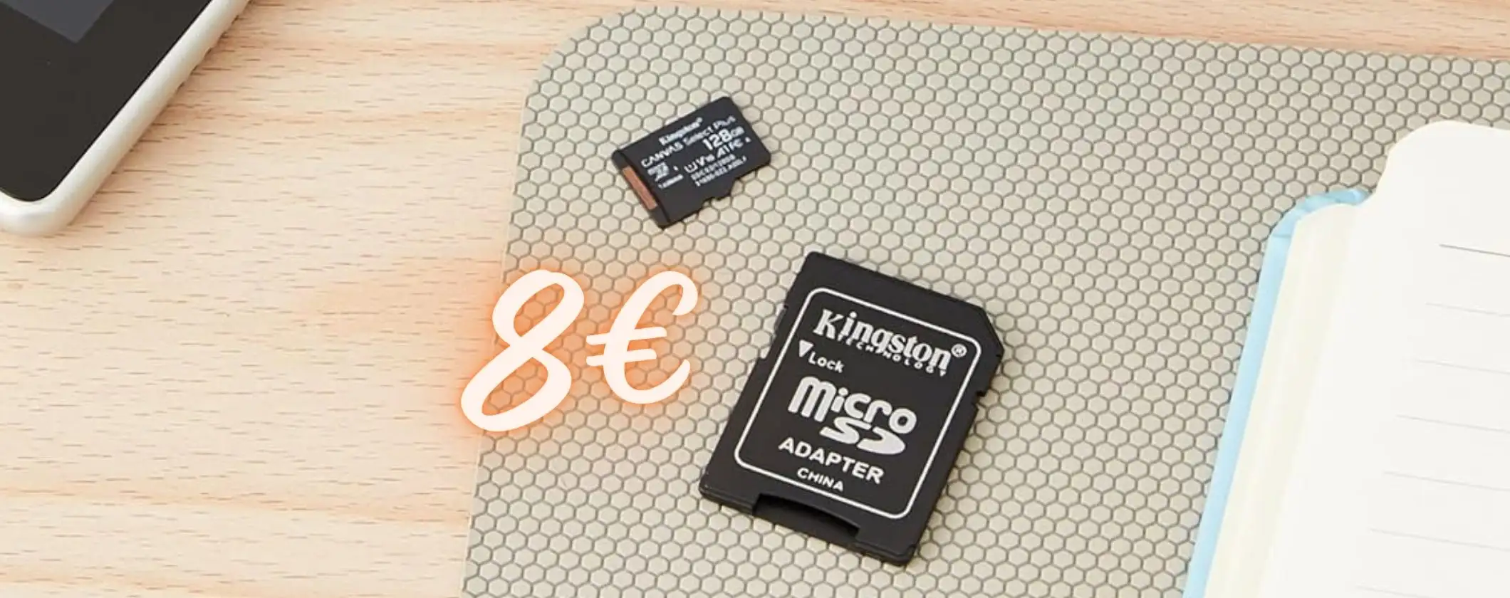 Solo 8€ per la scheda microSD Kingston Canvas Select Plus da 128GB