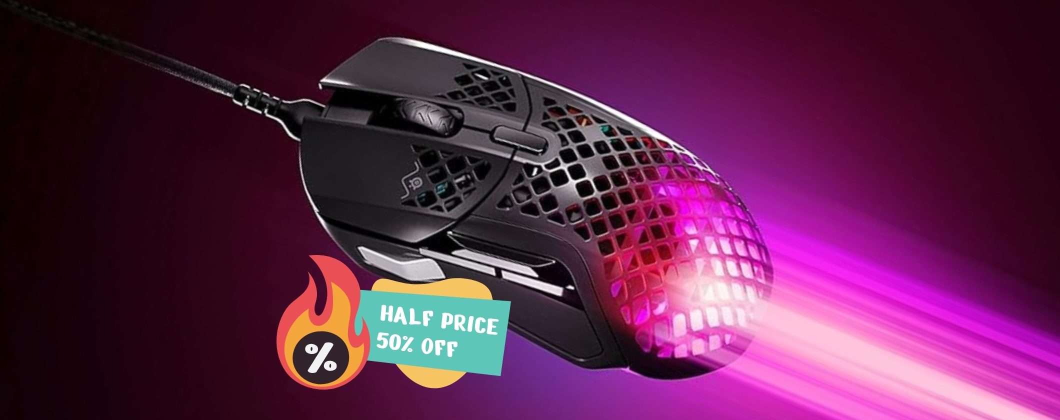 SteelSeries Aerox 5: mouse da gaming spettacolare a metà prezzo su Amazon
