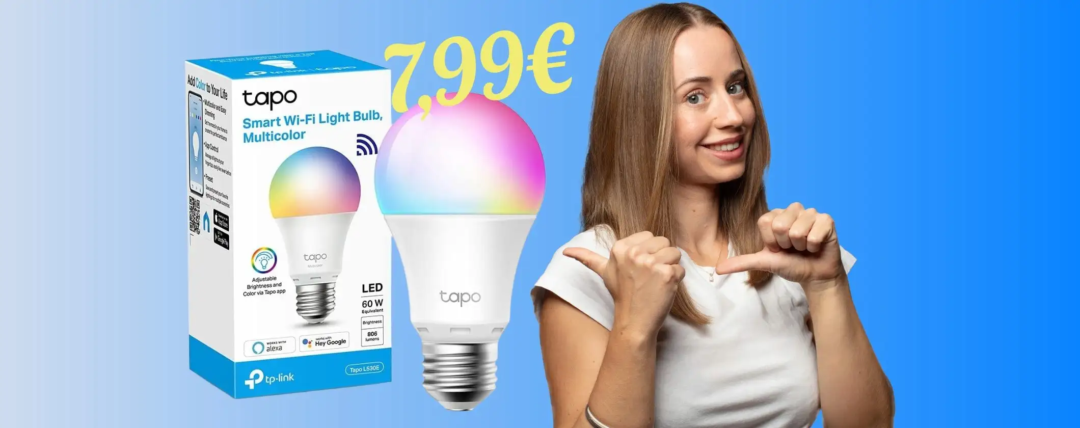 Tapo L530E: lampadina WiFi colorata per casa intelligente con spesa minima (7,99€) Tapo L530E: lampadina WiFi colorata per casa intelligente con spesa minima (7,99€)