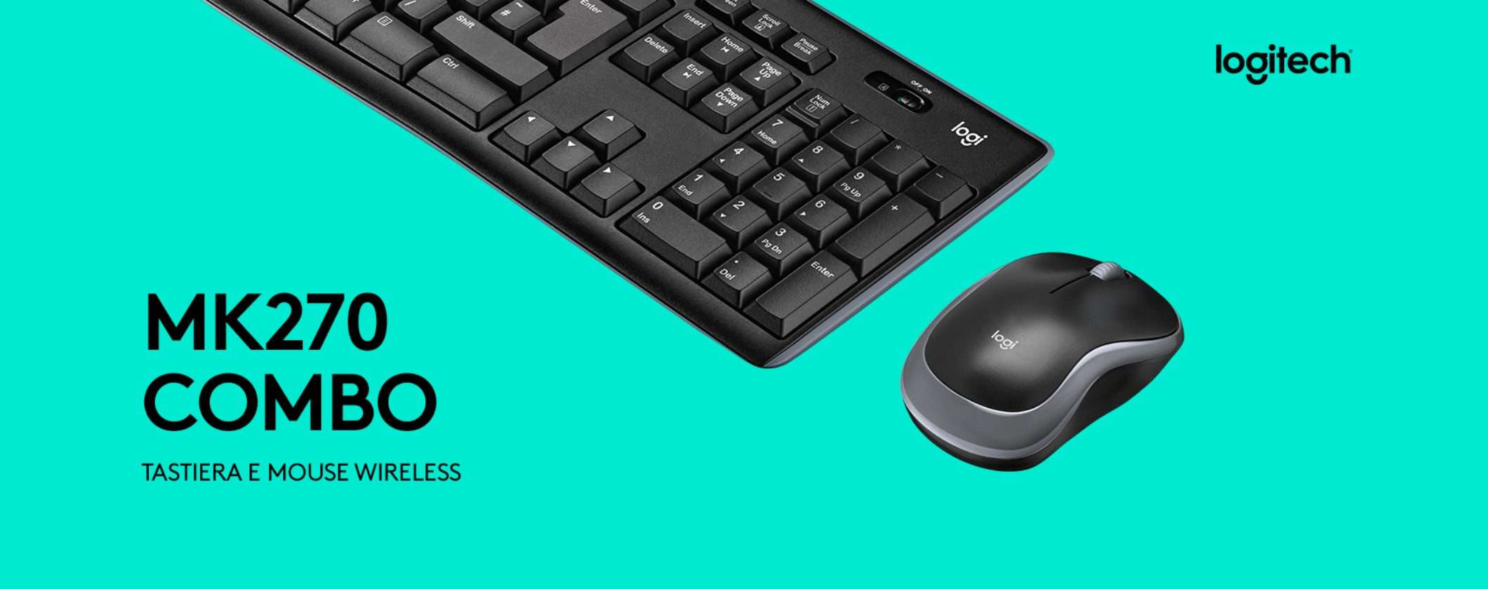 Tastiera + Mouse Wireless Logitech MK270: il tuo kit a meno di 28€ su Amazon Tastiera + Mouse Wireless Logitech MK270: il tuo kit a meno di 28€ su Amazon
