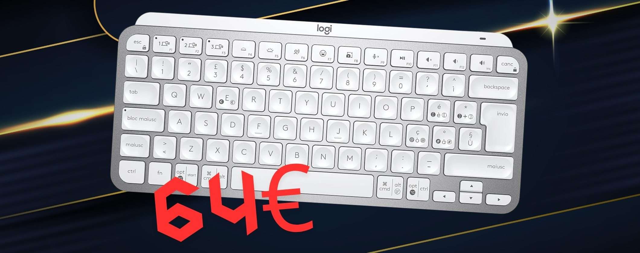 Tastiera wireless Logitech MX Keys Mini a prezzo regalo su Amazon (64€) Tastiera wireless Logitech MX Keys Mini a prezzo regalo su Amazon (64€)