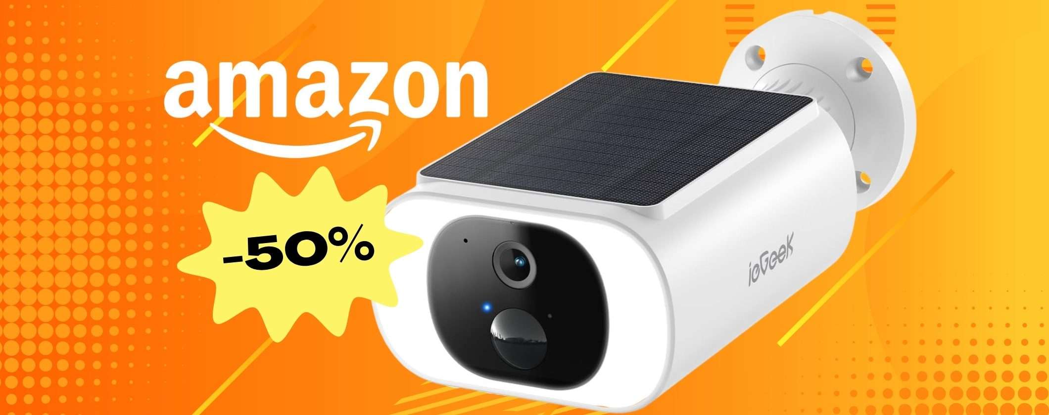 Telecamera WiFi con pannello solare: solo 34€ per mettere al sicuro la tua casa Telecamera WiFi con pannello solare: solo 34€ per mettere al sicuro la tua casa
