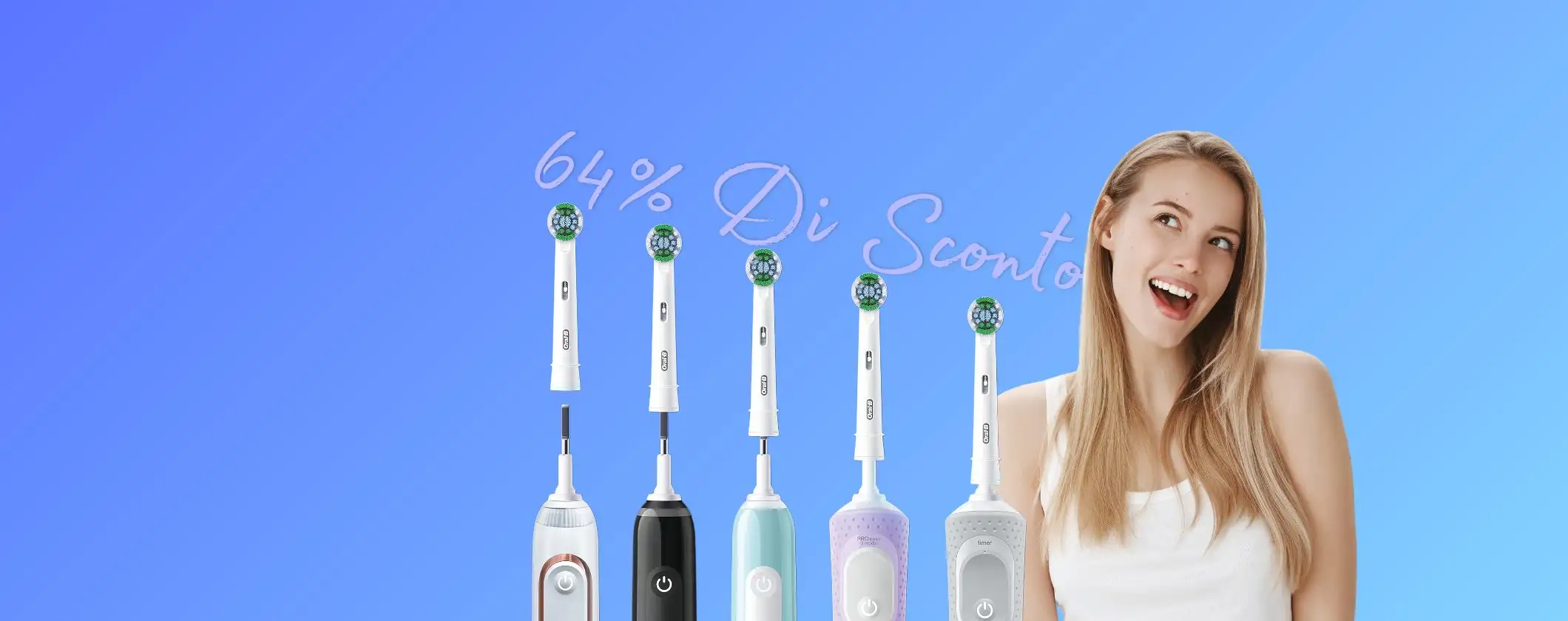 Testine Ricambio Spazzolino Elettrico Oral-B al 64% di sconto con la Festa delle Offerte Prime
