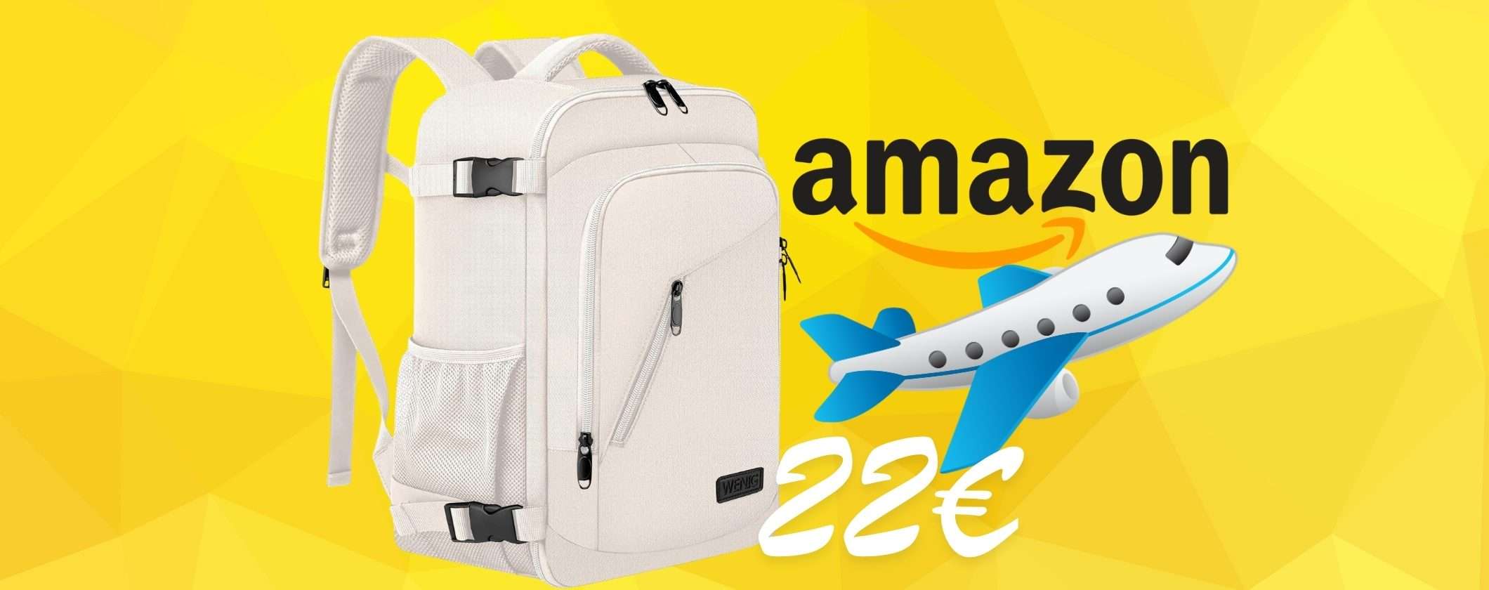 Vola senza pensieri con le compagnie low cost con questo zaino da viaggio a 22€ Vola senza pensieri con le compagnie low cost con questo zaino da viaggio a 22€