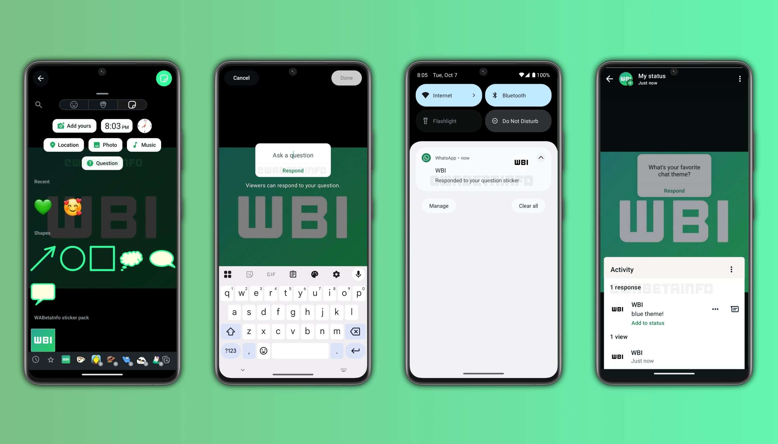 whatsapp domande aggiornamento di stato