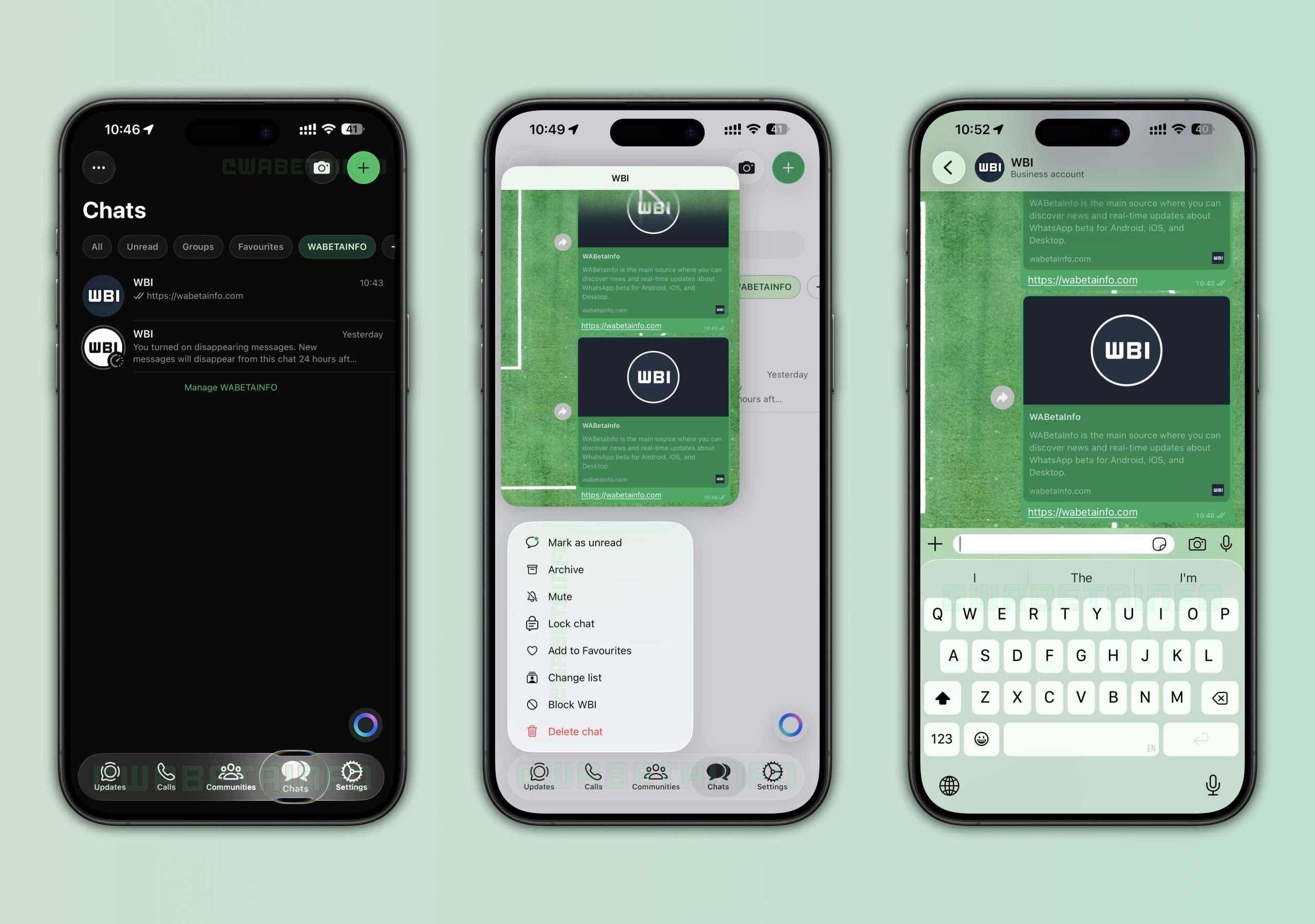 whatsapp liquid glass iphone theme