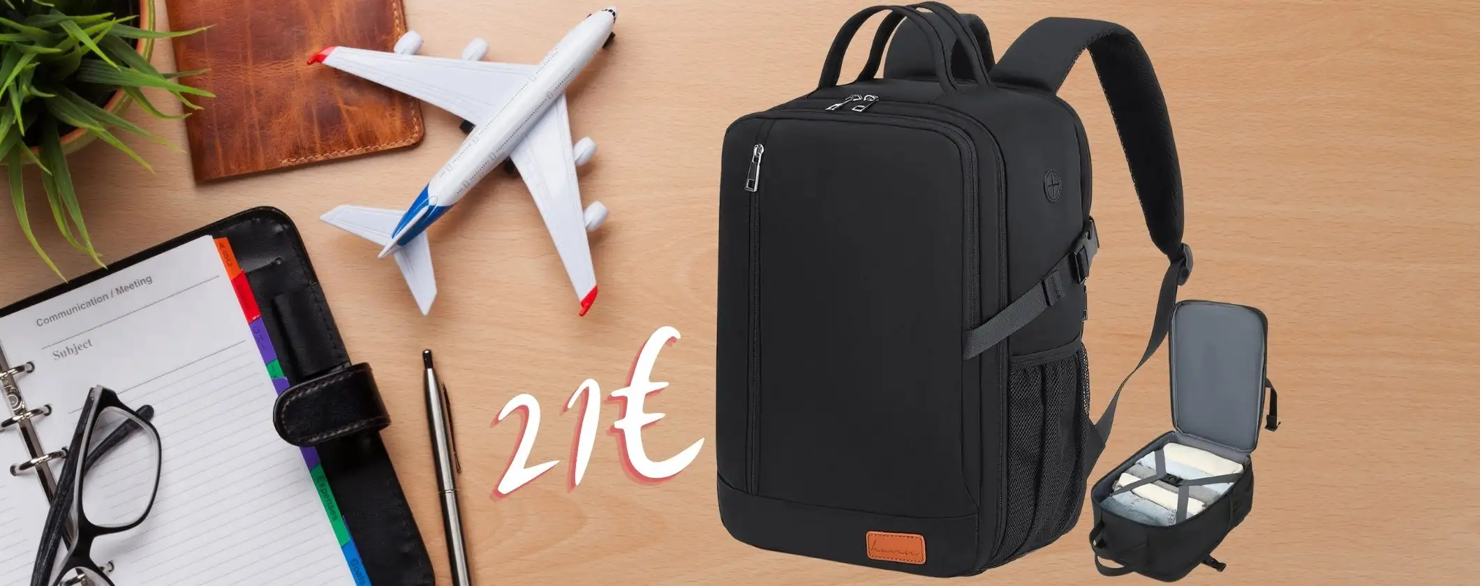 Zaino per compagnie low cost a 21€ e non paghi altro che il biglietto