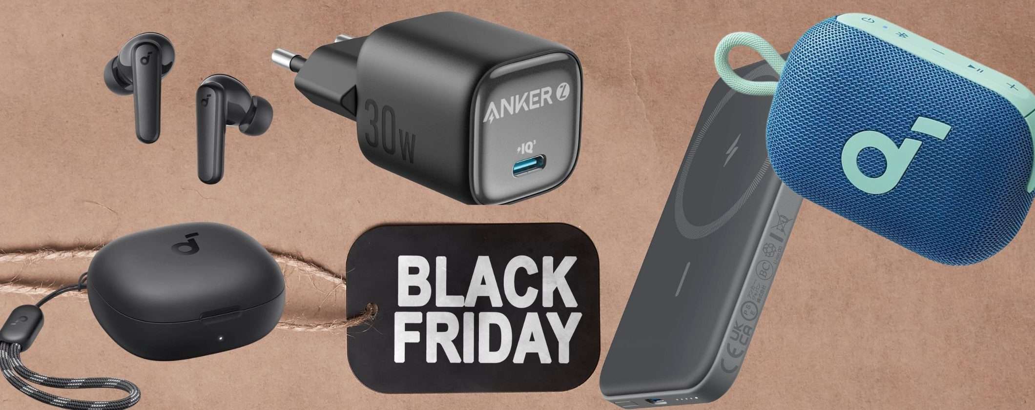 Anker su Amazon, è SVENDITA ANTICIPATA del Black Friday: affari da 12,50€