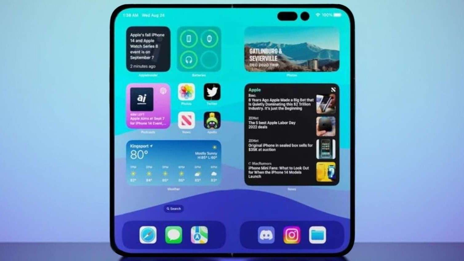 Apple iPhone pieghevole Fold