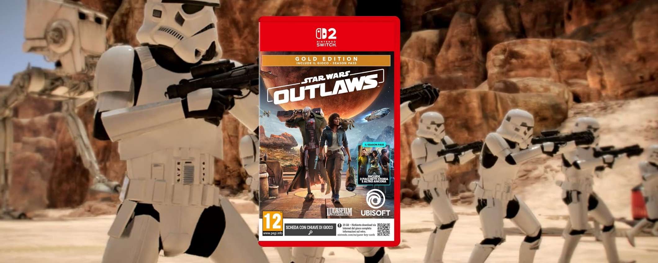 Star Wars Outlaws Gold Edition a prezzo REGALO per Nintendo Switch 2