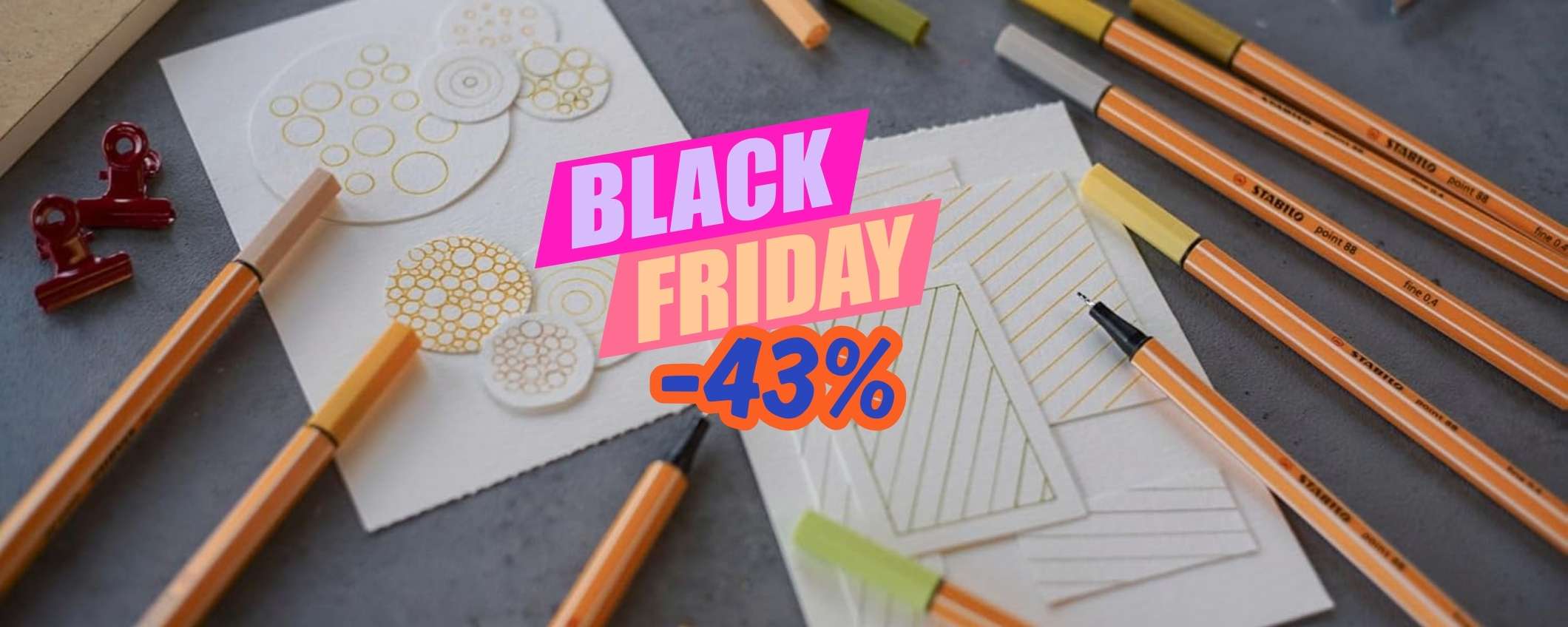 Scorta di penne colorate con STABILO, set da 30 point 88 a soli 19€