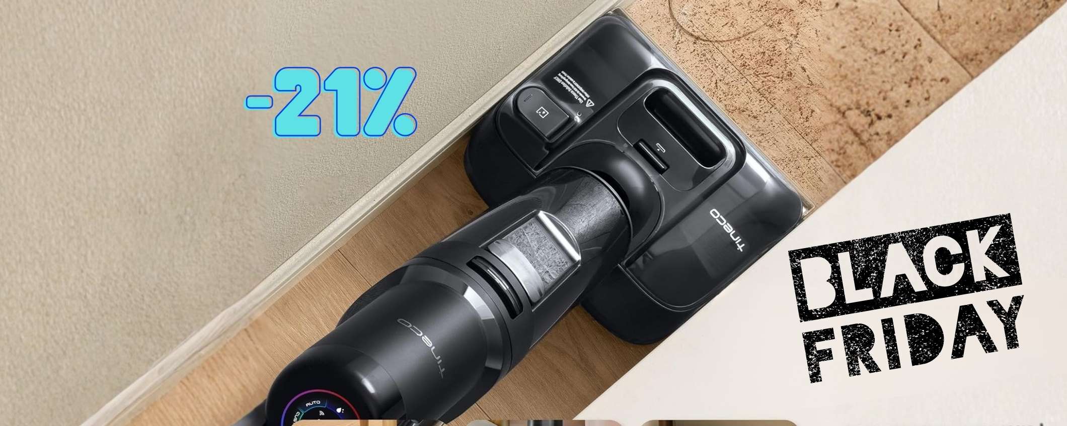 Tineco Floor ONE S7 Stretch Ultra in GRANDE sconto su Amazon: comodissimo