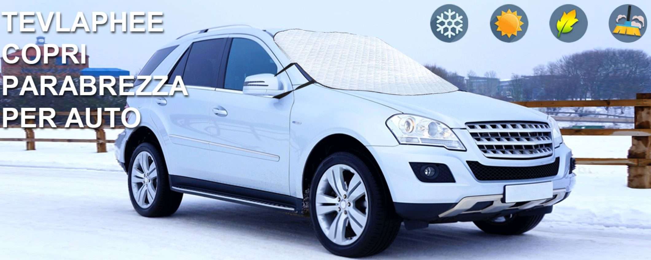Copri parabrezza a 26€: dici addio a ghiaccio e brina in 10 secondi
