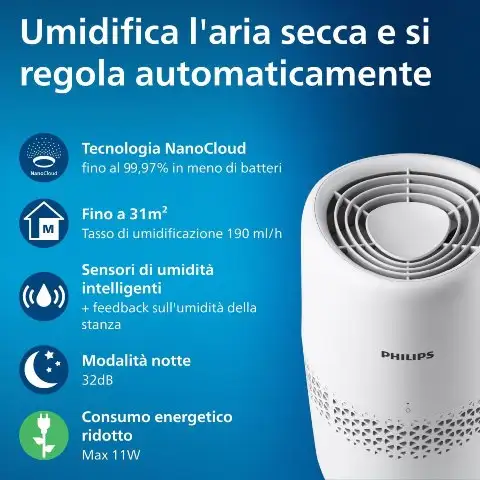 Funzioni umidificatore Philips
