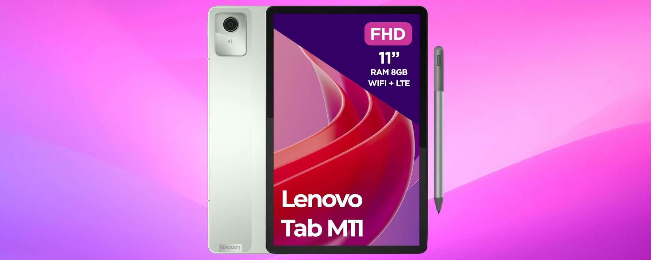Lenovo Tab M11 in offerta a 179€ è il tablet PERFETTO per internet e studenti