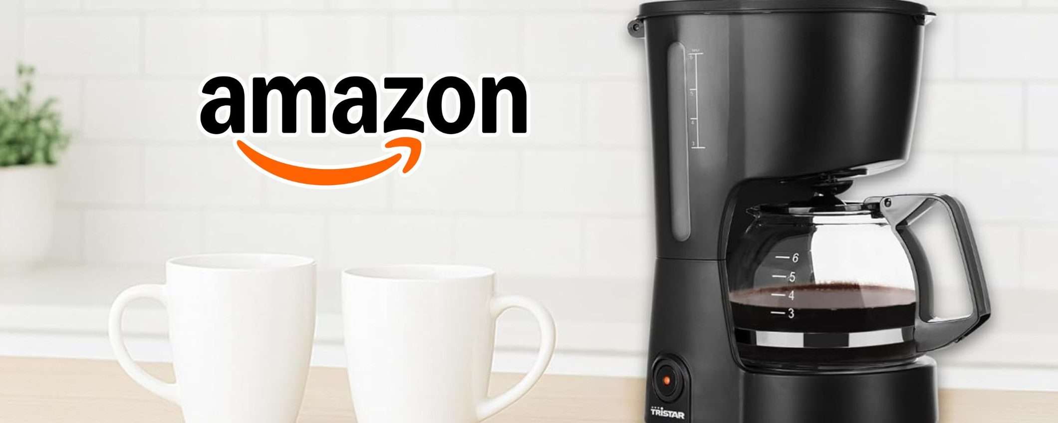 Macchina da Caffè Tristar in promo SHOCK a 15,49€: 6 tazze pronte e funzione mantieni caldo