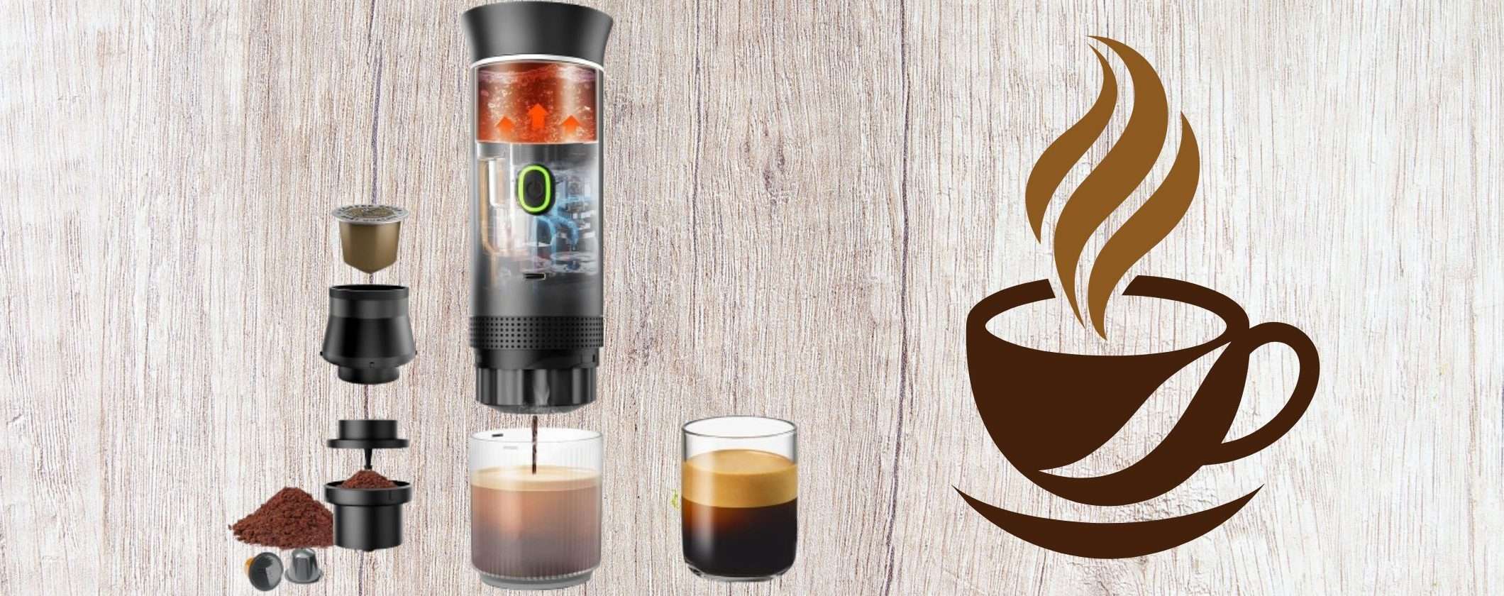 Caffè OVUNQUE con la macchina ricaricabile portatile: prezzo SHOCK (41€)