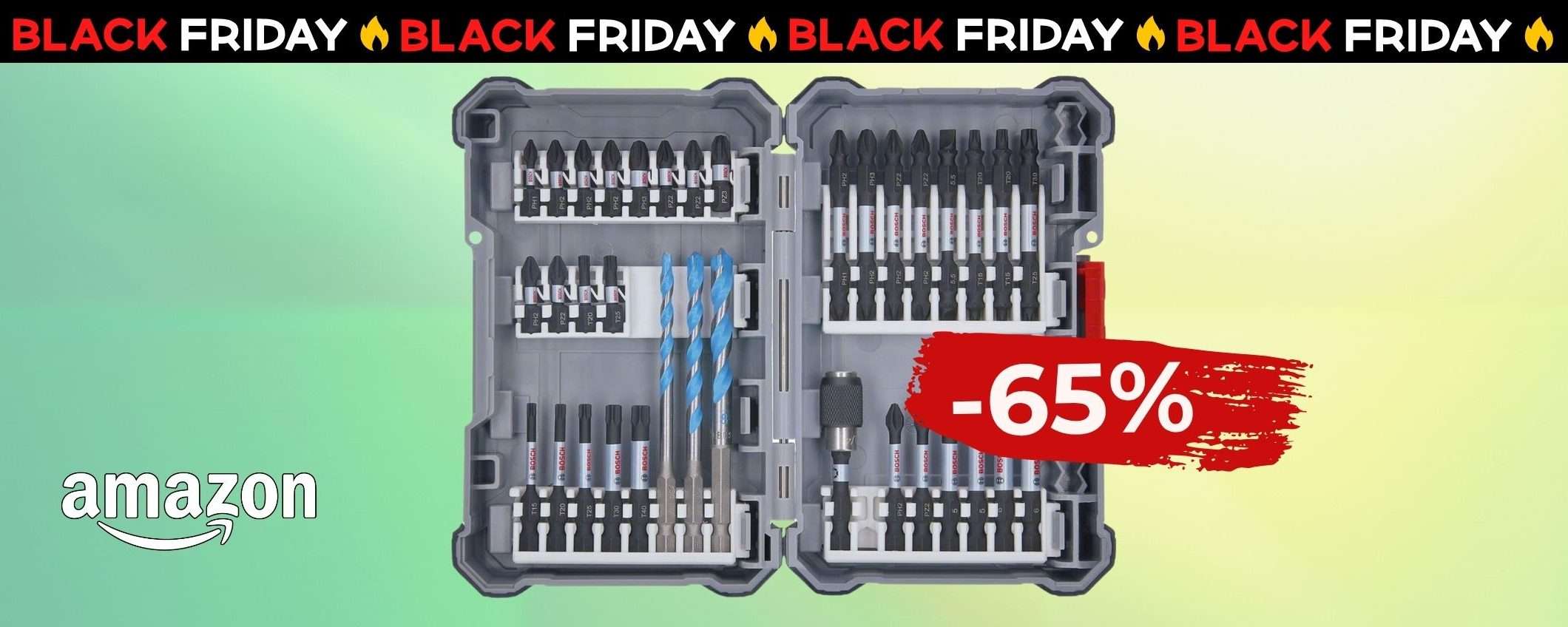 Sconto FOLLE sul set Bosch Professional (35 pezzi) che crolla a 24,99€ (da 72€)