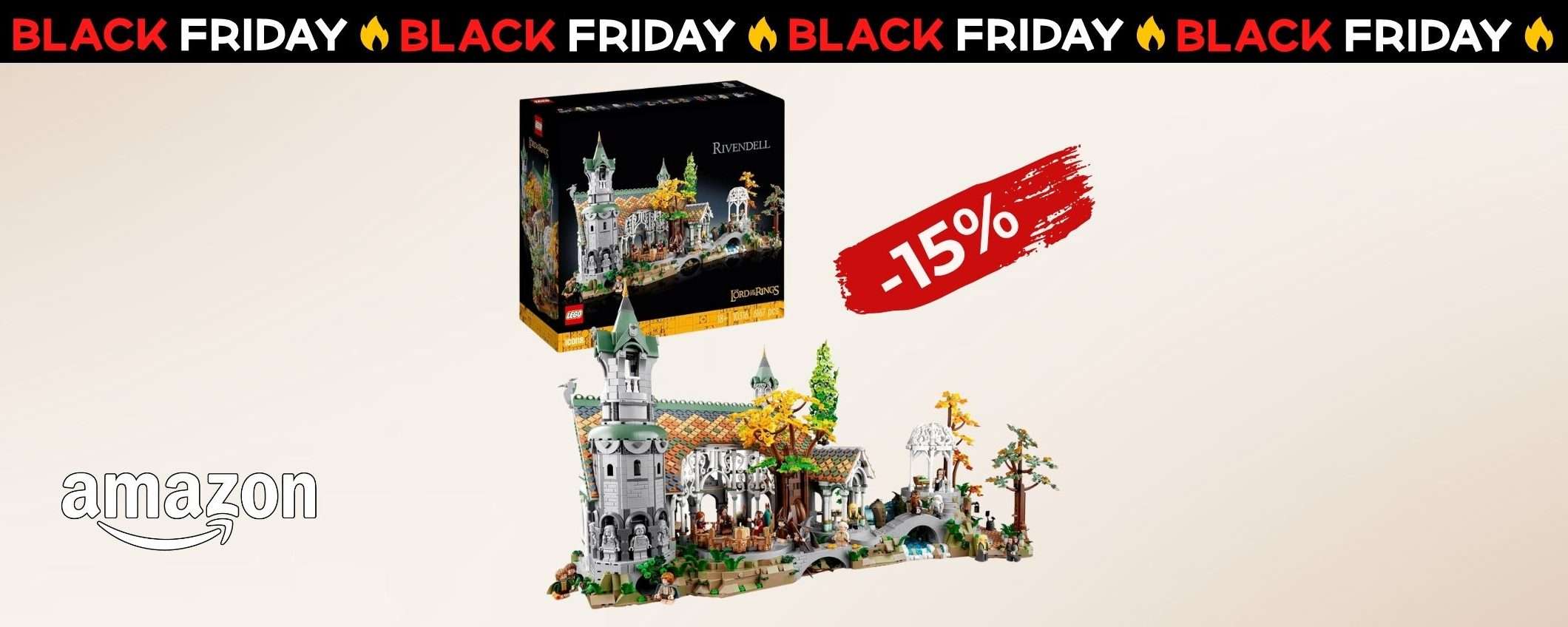 Il sogno LEGO Gran Burrone a 85€ al mese? Su Amazon è in offerta anche a rate