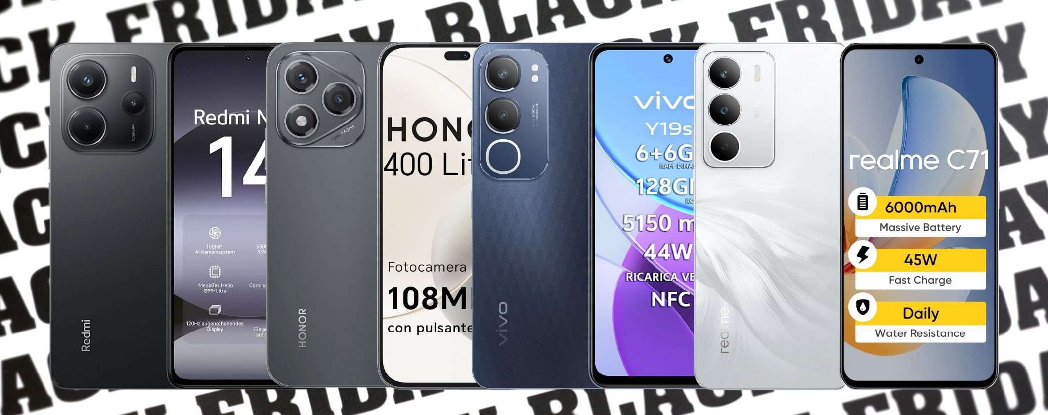 Smartphone PAZZESCHI a meno di 200€: le occasioni WOW del Black Friday Amazon