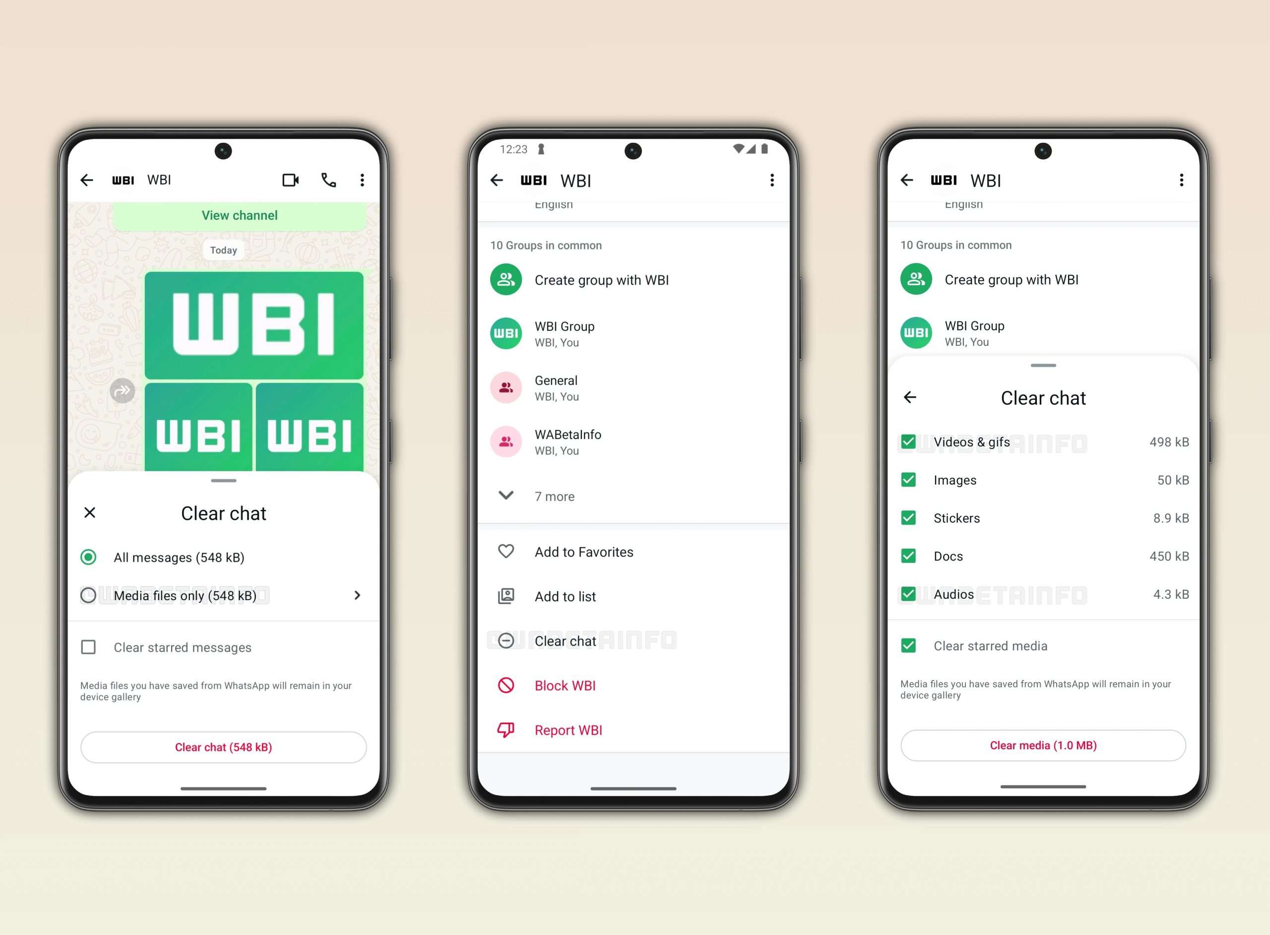 WhatsApp cancellare chat