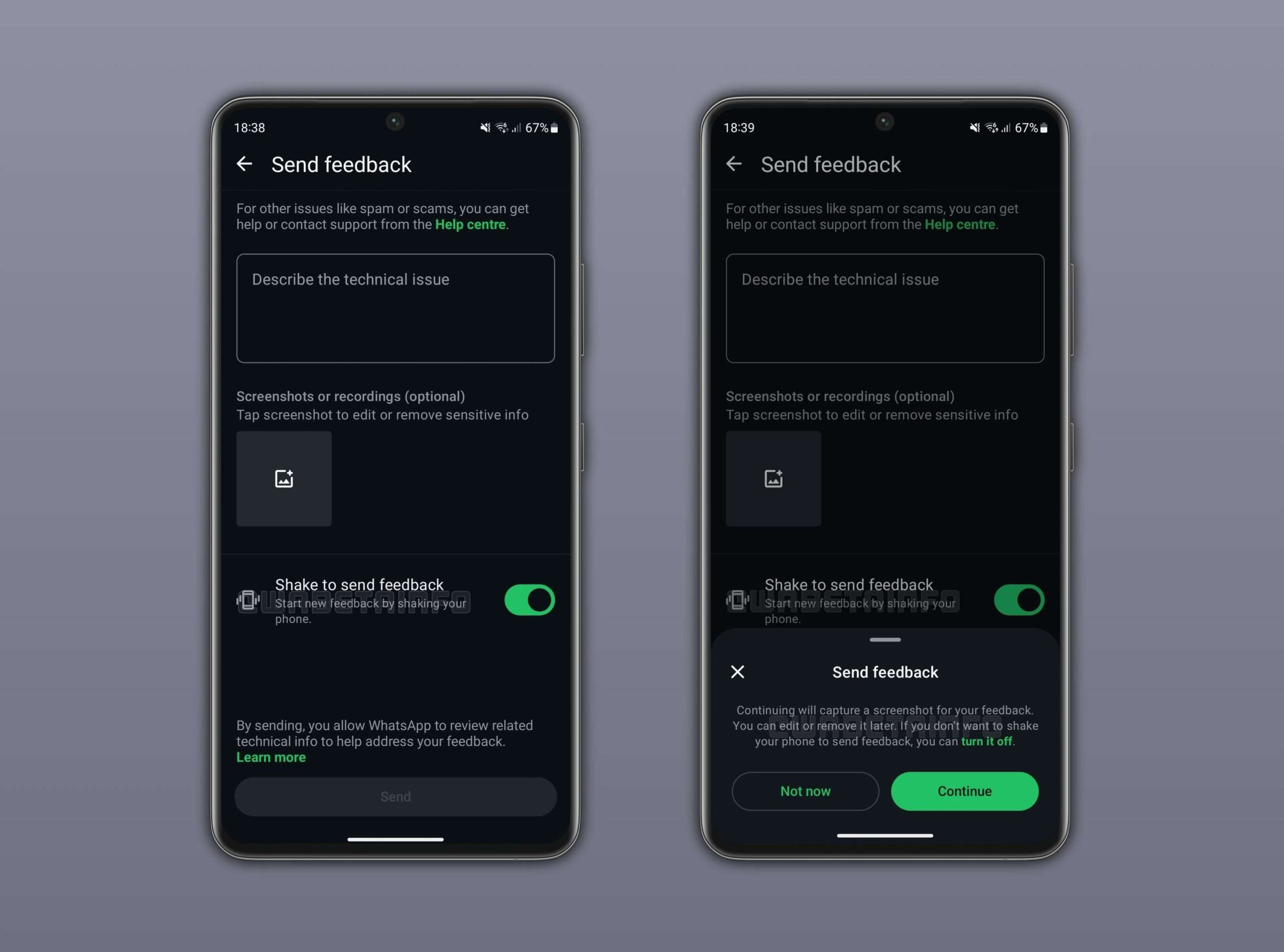 WhatsApp non funziona come segnalare un bug all'assistenza