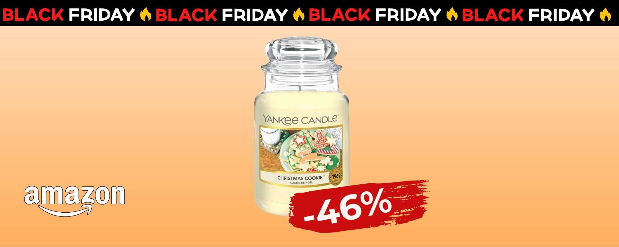 Yankee Candle Biscotto di Natale: il profumo delle feste in MEGA SCONTO su Amazon (-46%)