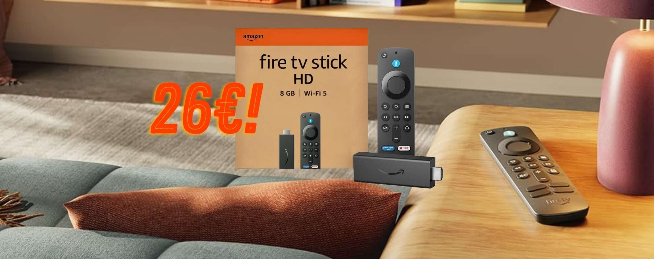 Amazon Fire TV Stick HD a soli 26€ e il tuo televisore diventa smart
