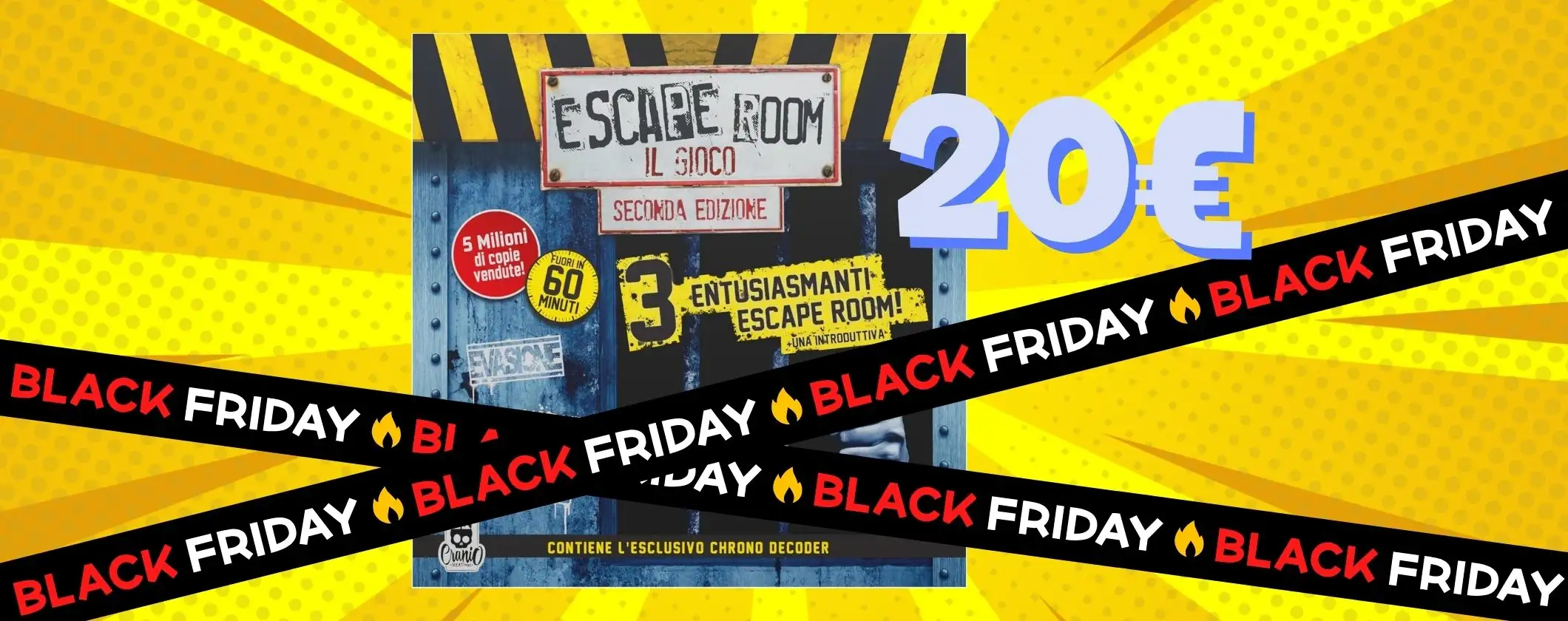 Appassionato di Escape Room? Acquista il gioco in scatola con 3 avventure a soli 20€