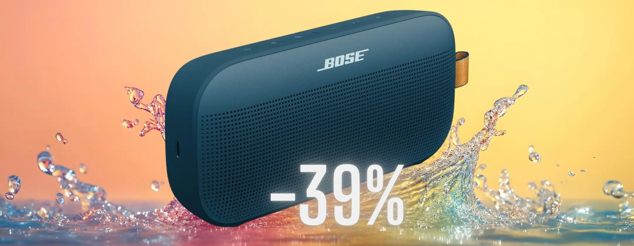 Bose SoundLink Flex (2ª Gen): audio fedele e potente per 12 ore (-39%)