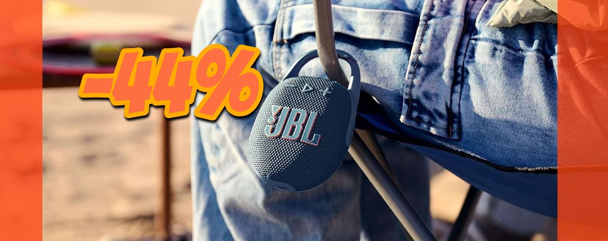 Cassa Bluetooth JBL Clip 5: piccola e potente al 44% di SCONTO su Amazon