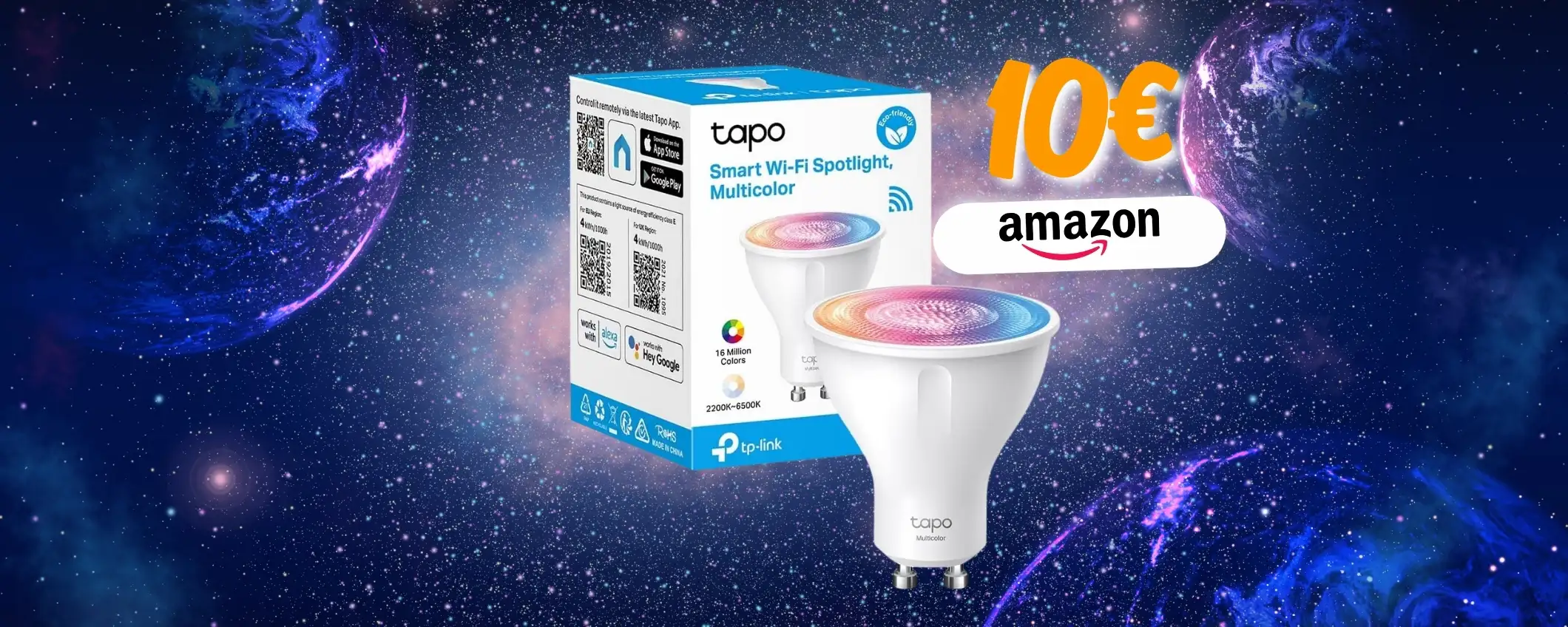 Lampadina GU10 smart, colorata ed economica: Tapo L630 è in sconto
