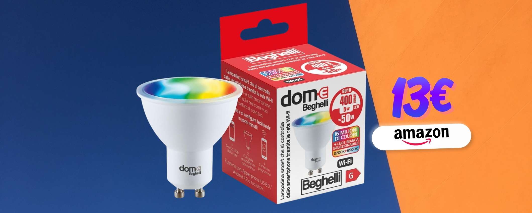 Lampadina Gu10? Comprala smart grazie a Beghelli (prezzaccio)