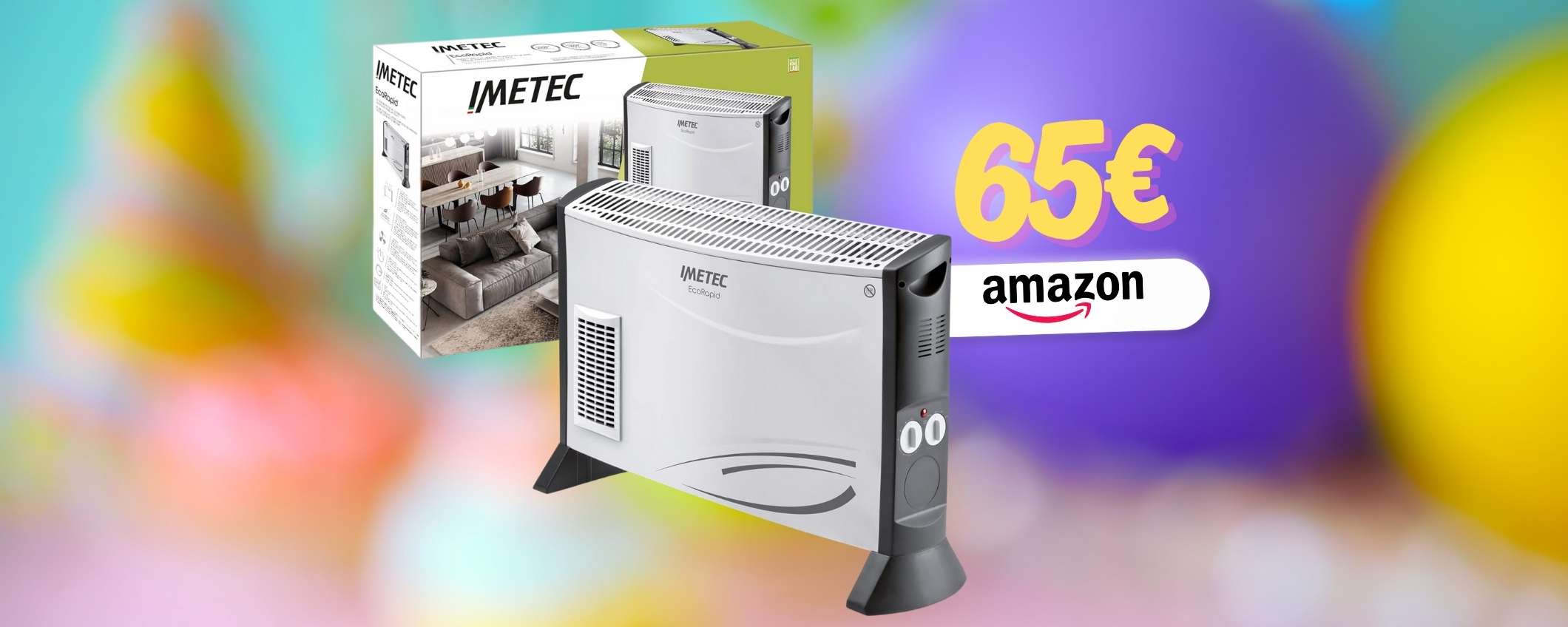 Imetec Eco Rapid ti tiene caldissimo questo inverno, 2000W a 65€