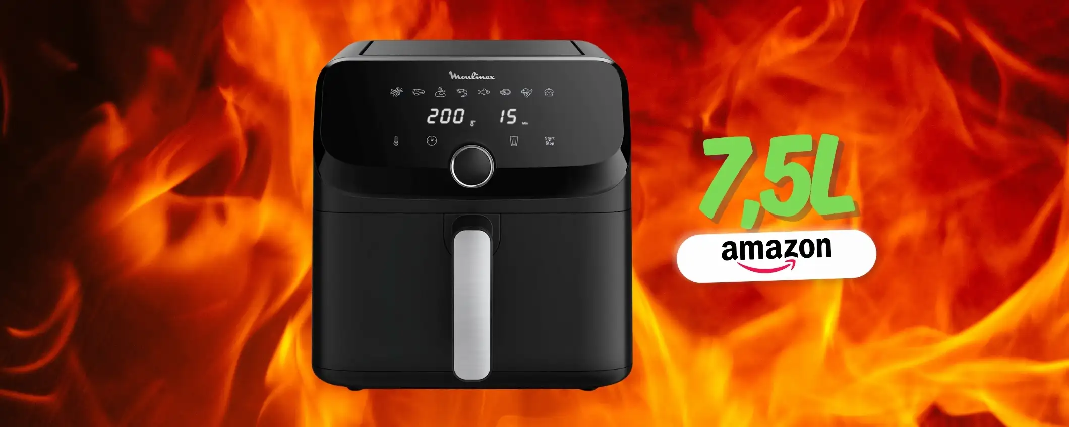 Moulinex Easy Fry Mega anche nel prezzo offerta Amazon: 7,5L