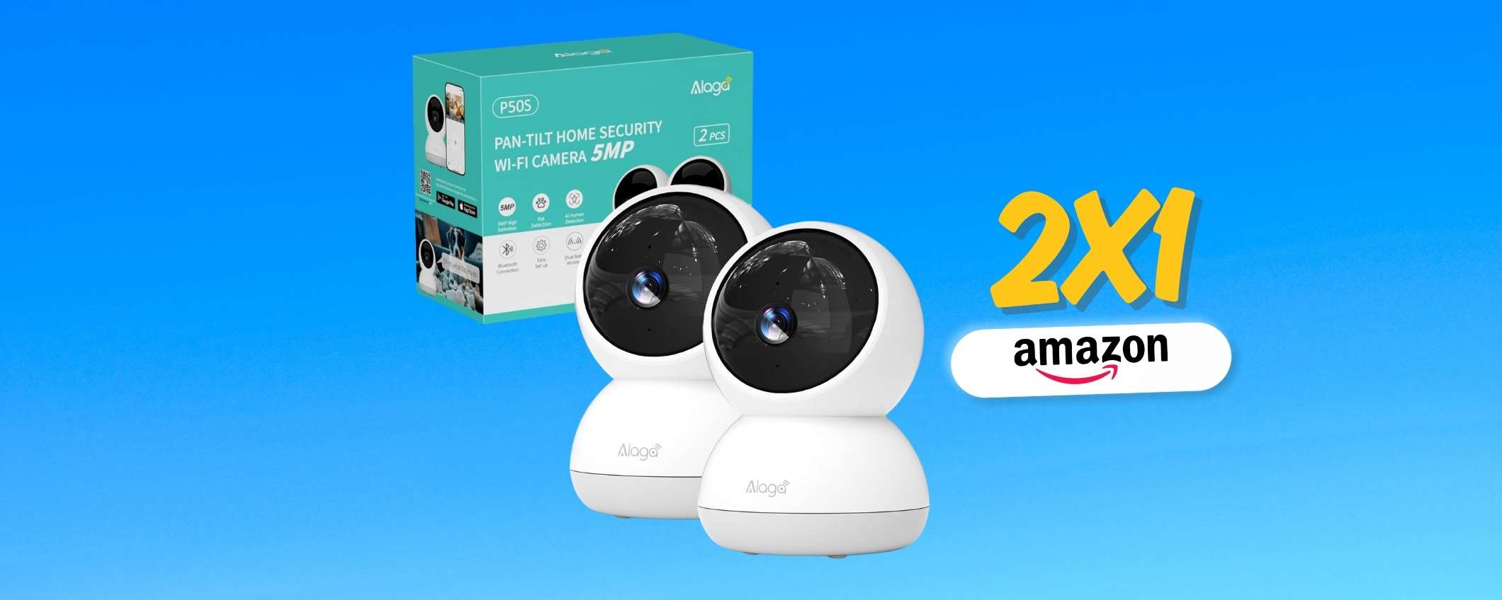 BIS di sicurezza con le telecamere WiFi 3K in offerta a 21€ con coupon
