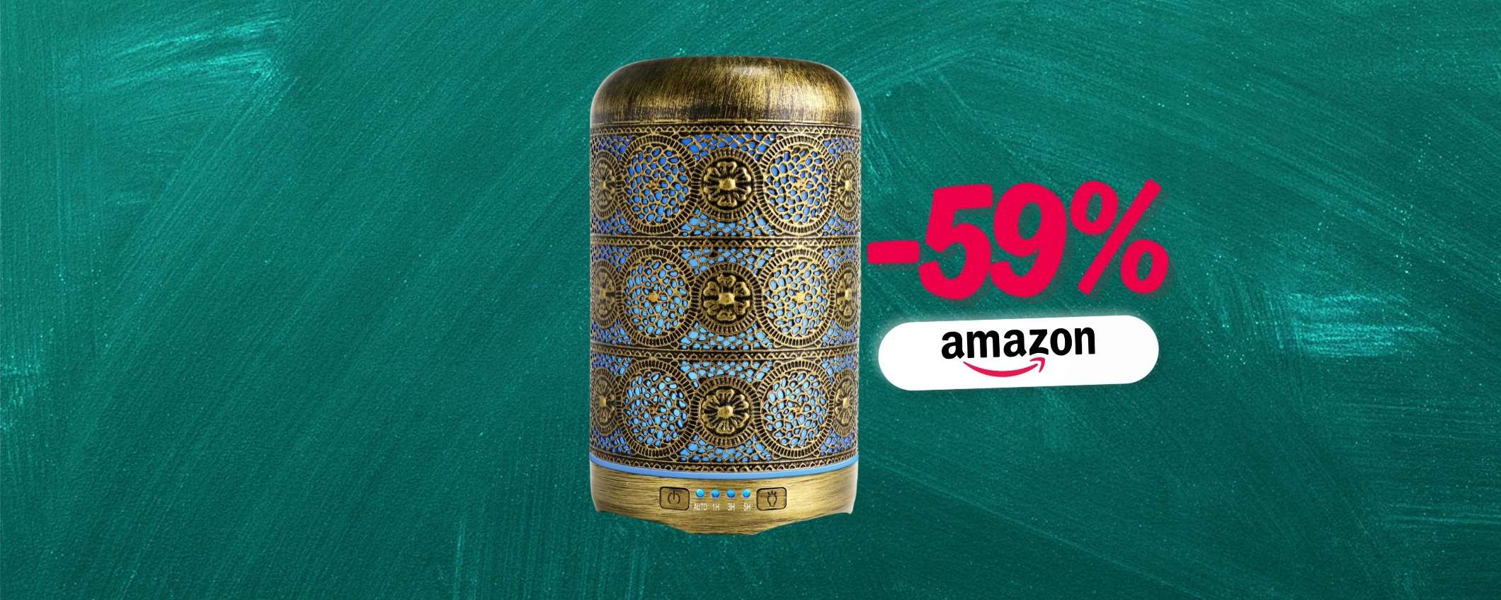 Bellissimo diffusore di oli con colori cangianti, a soli 16€ è colpaccio