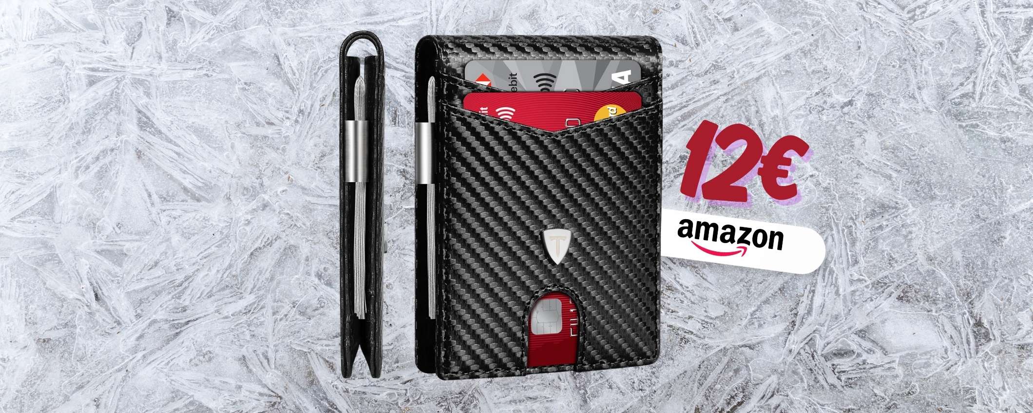 Rischio truffa AZZERATO con questo portafoglio RFID in carbonio a 12€