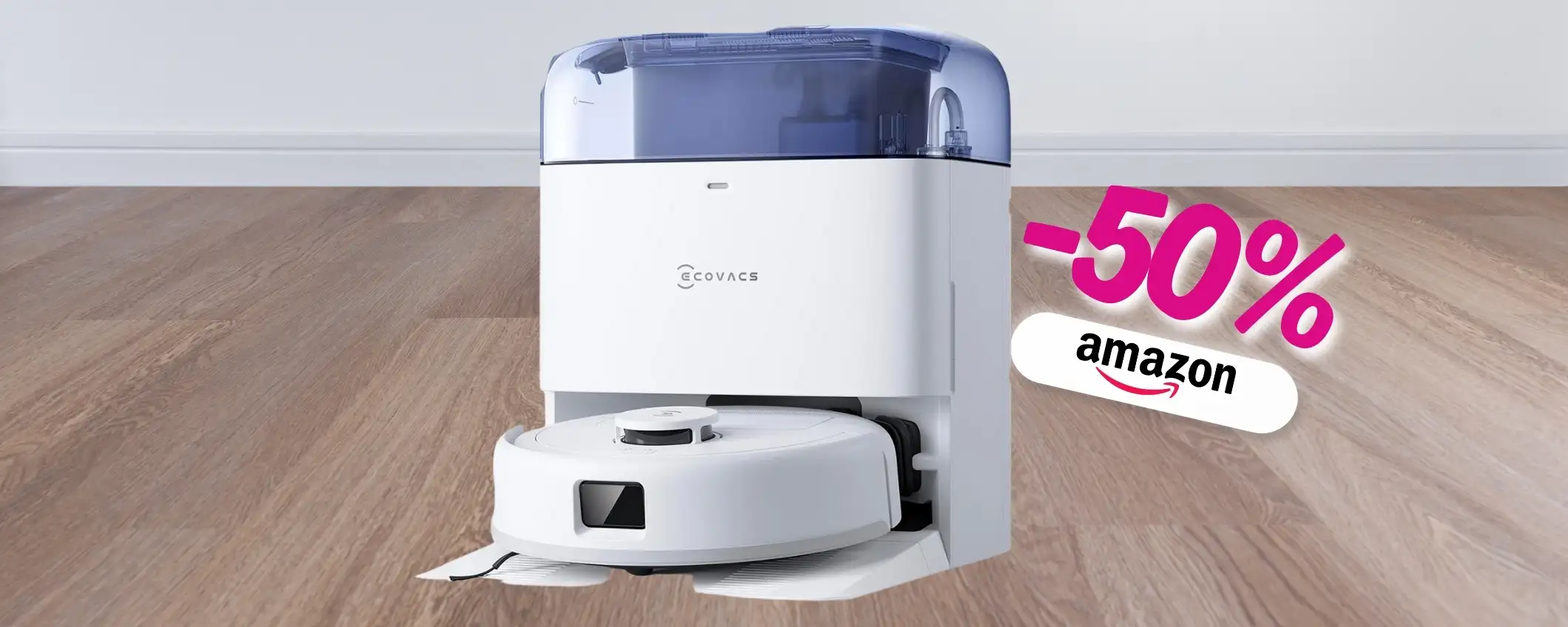ECOVACS DEEBOT MINI prezzo crolla del 50%, aspira e lava la tua casa