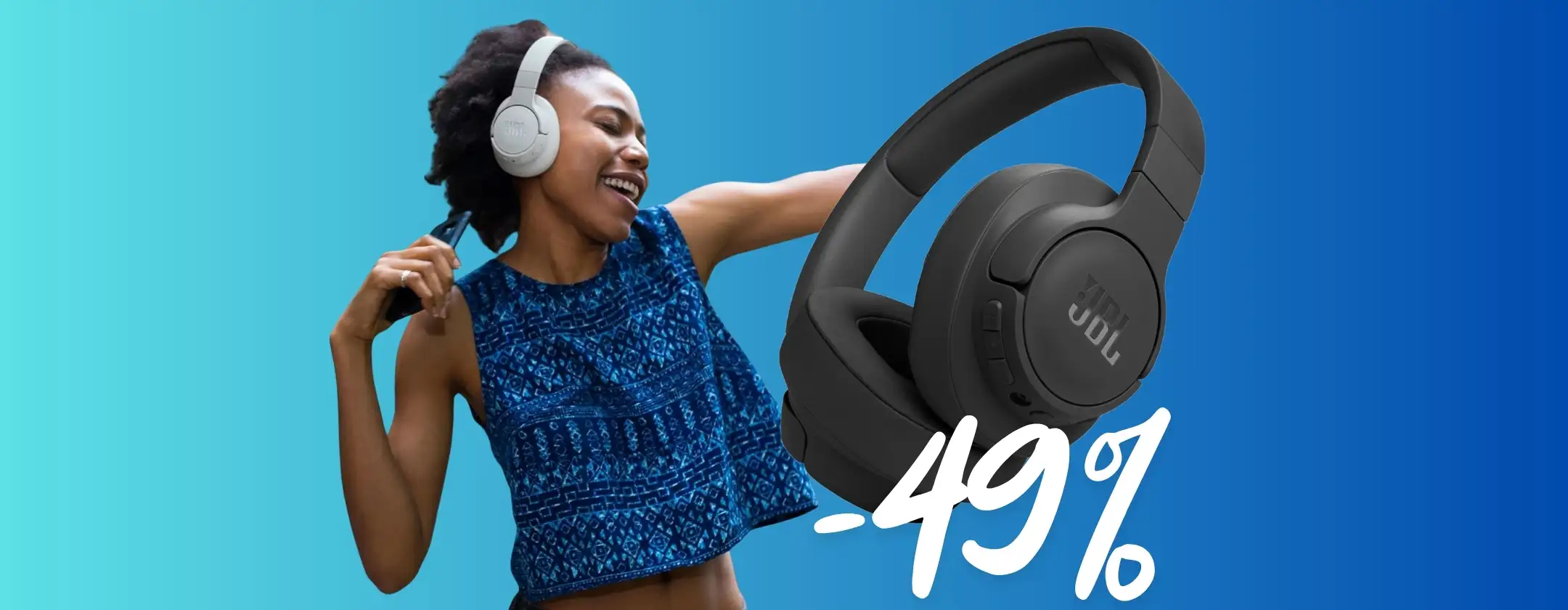 Le cuffie Bluetooth JBL Tune 770 NC in offerta al 49% sono da prendere al volo