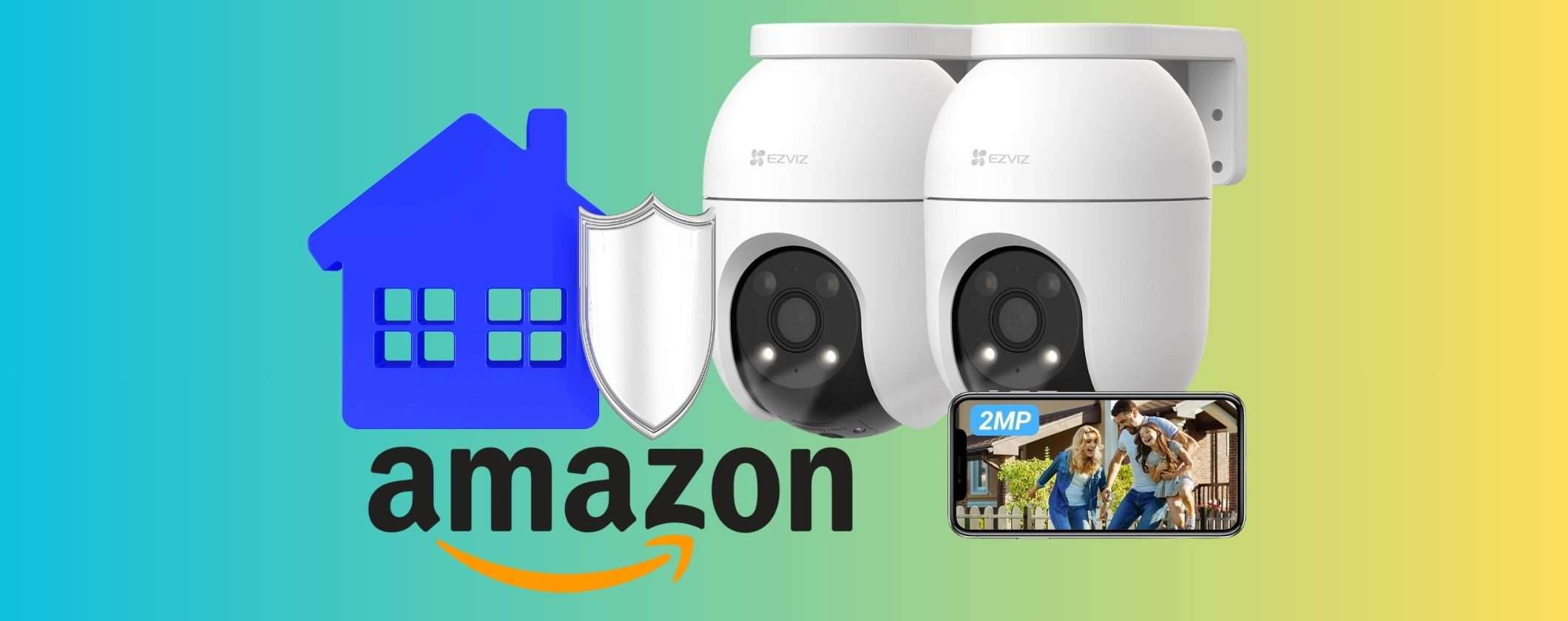 Due telecamere di sorveglianza WiFi a pochissimo e rendi tutto più sicuro (69€)