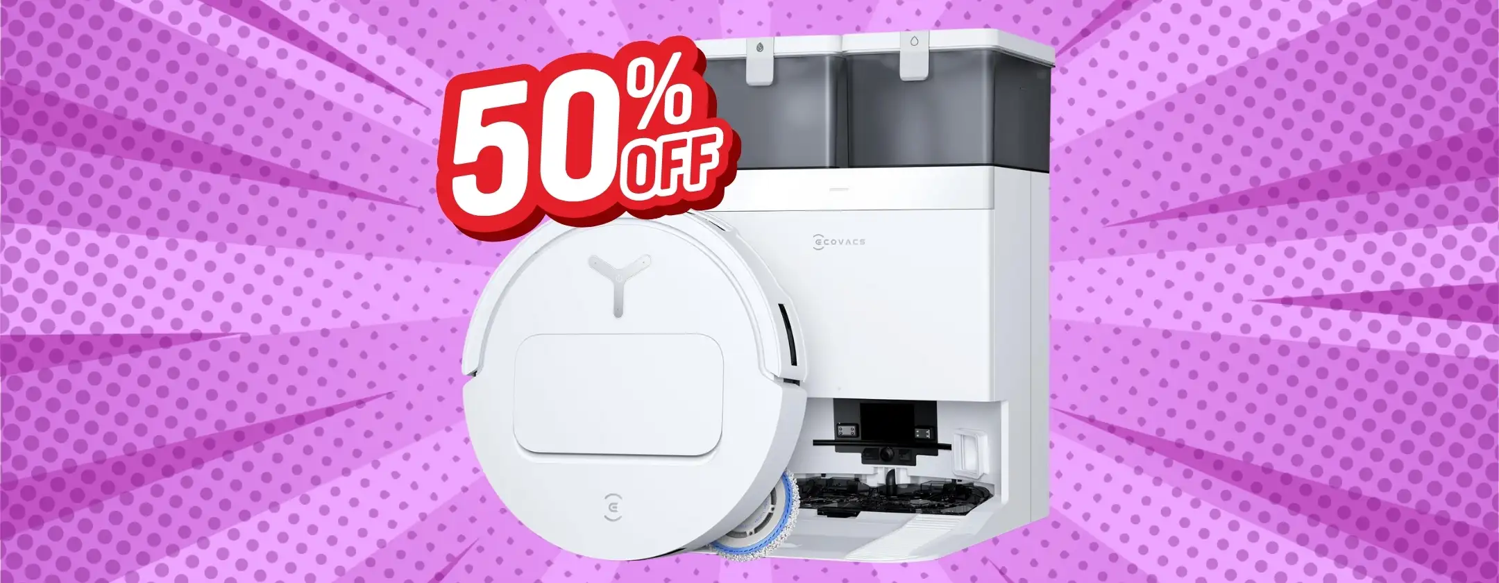 ECOVACS DEEBOT T50 OMNI aspira e lava senza che tu faccia niente (-50%)